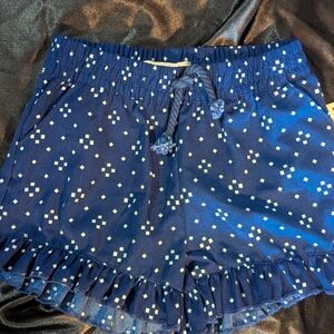 Girl's Blue Patterned Shorts